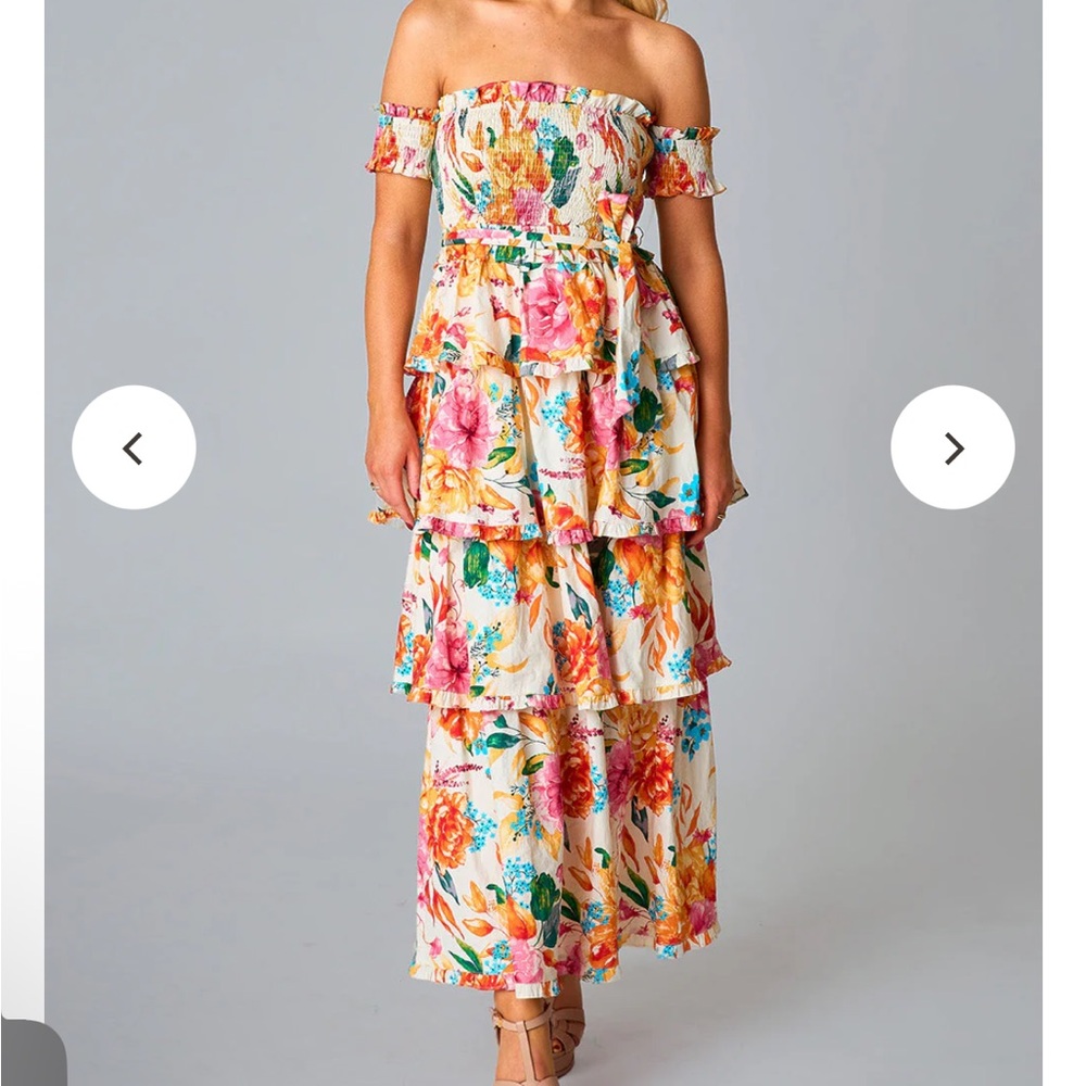 Buddy Love Floral Off-Shoulder Dress Size Medium